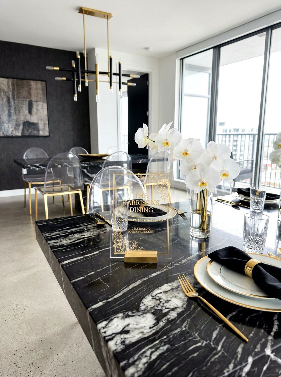 Acrylic Floral Card - 25 Spring Name Tag Ideas