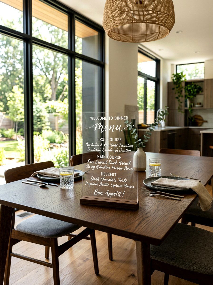 Acrylic Table Sign - 25 Spring Hand Lettering Decor Ideas