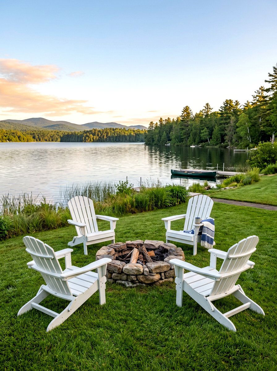 Adirondack chair set - 25 Spring Lake House Decor Ideas