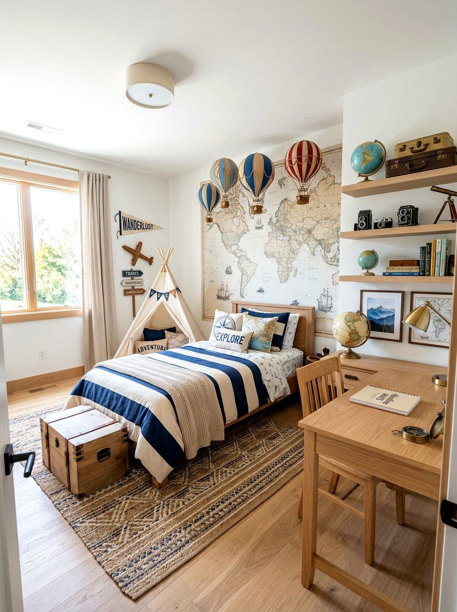 Adventure Theme Boys Bedroom - 25 Spring Boy Room Decor Ideas