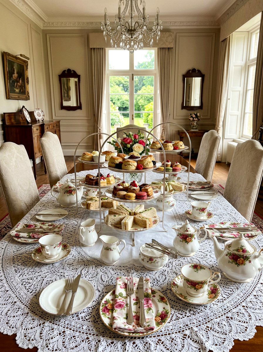 Afternoon Tea Setup - 25 Spring Brunch Table Ideas