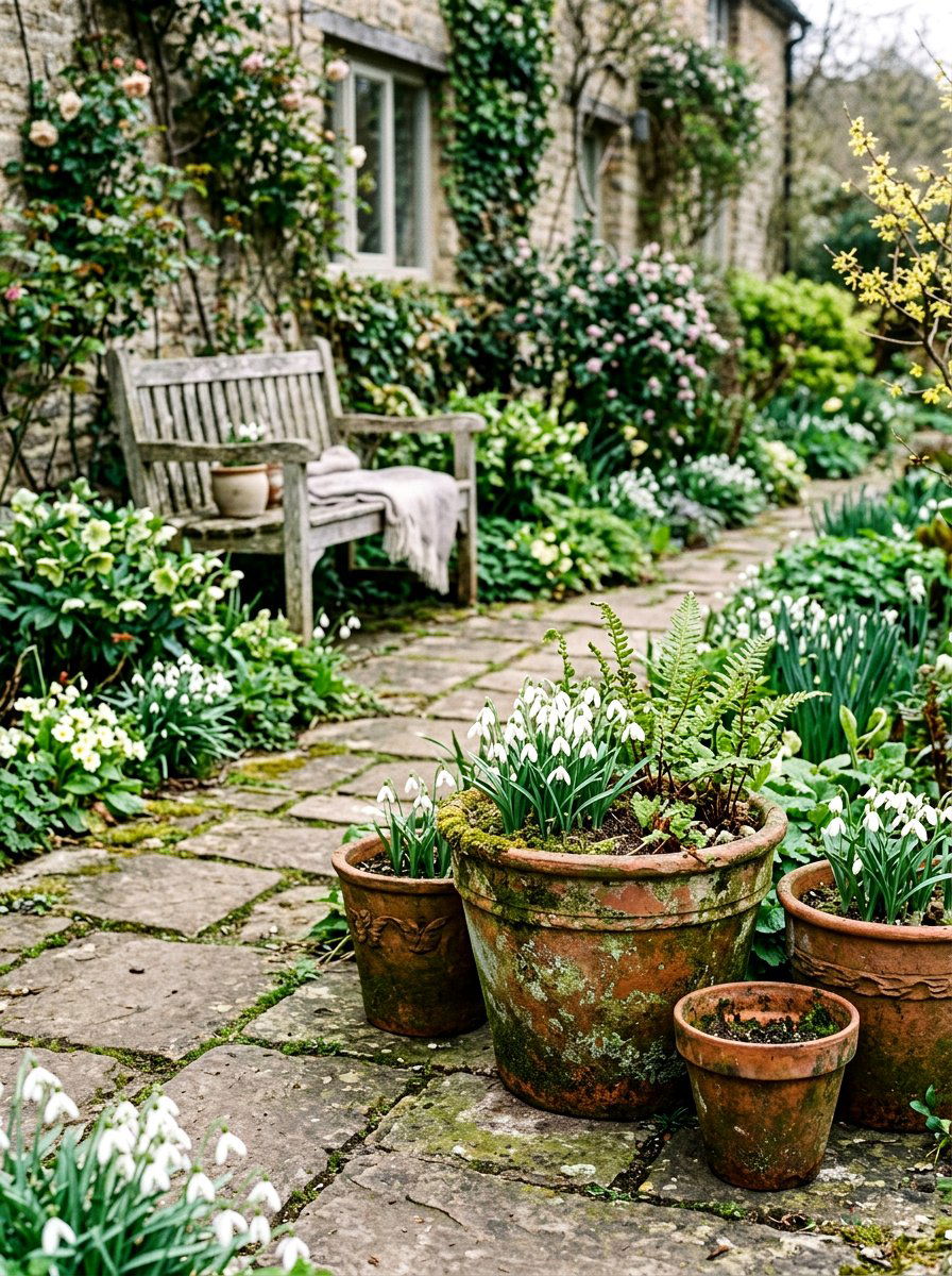 Aged Clay Pots - 25 Spring Clay Pot Flower Ideas