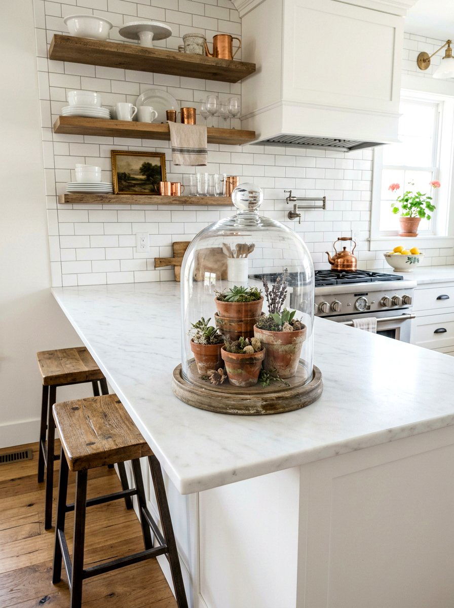 Aged Terra Cotta Pots - 25 Spring Glass Cloche Ideas