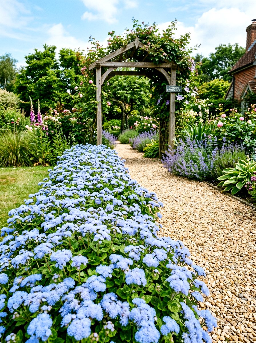 Ageratum Blue Bedding - 25 Spring Annual Flower Ideas