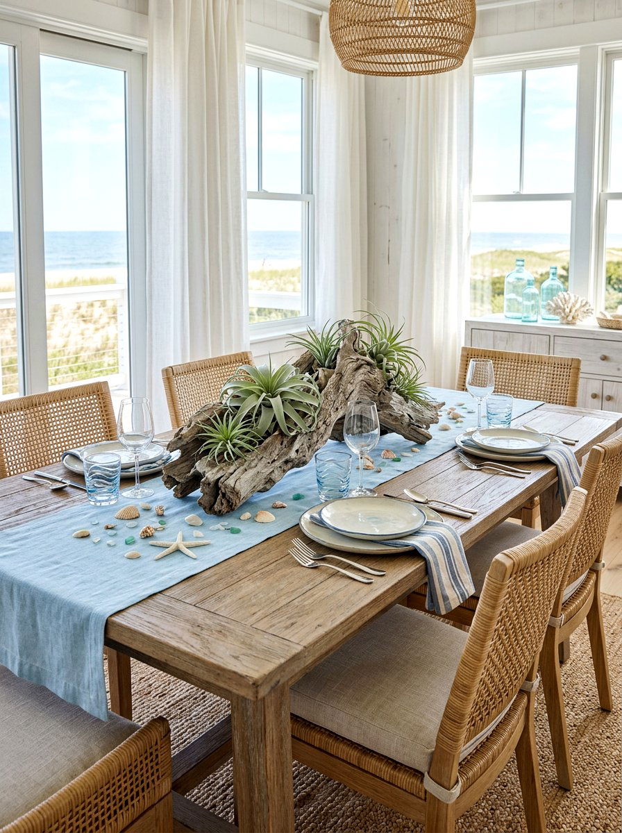 Air Plant Driftwood - 25 Spring Greenery Centerpiece Ideas