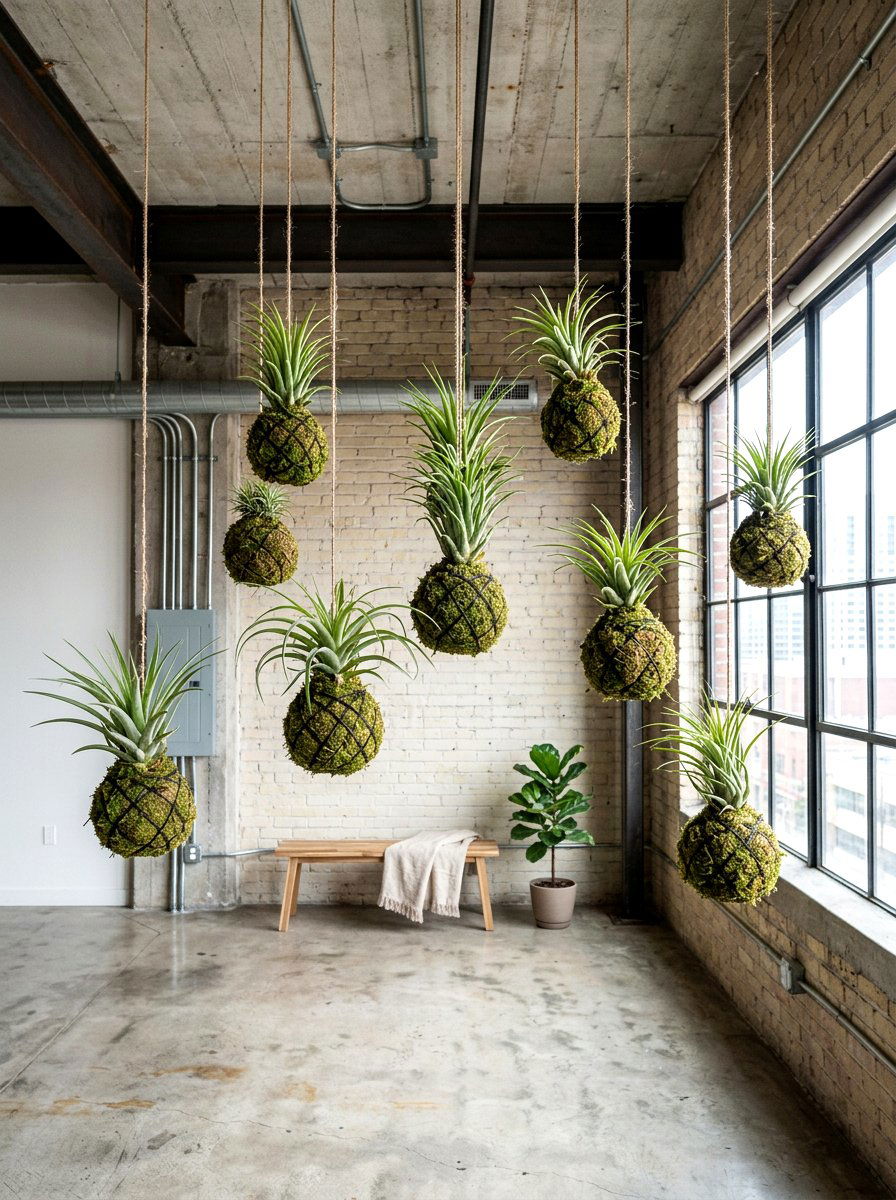 Air Plant Kokedama Arrangement - 25 Spring Kokedama Ideas