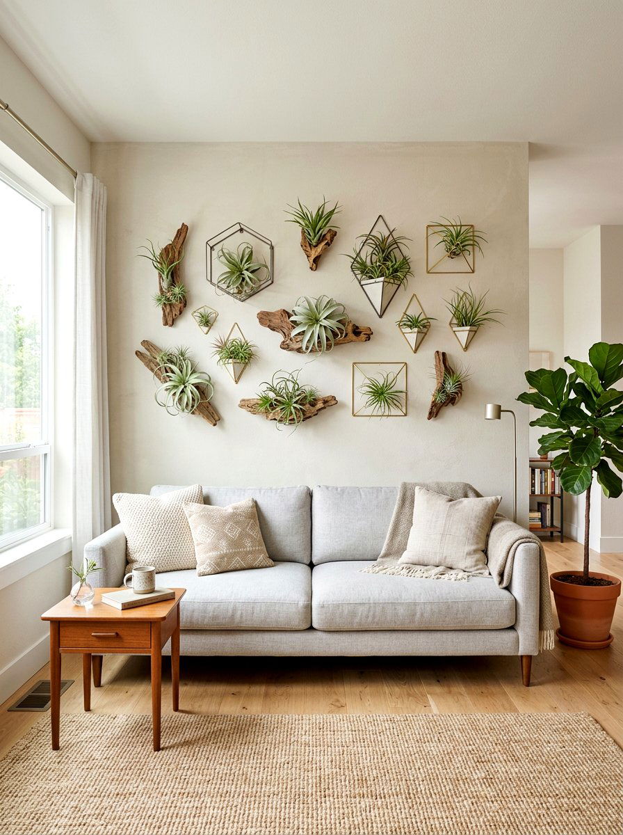 Air plant wall art - 25 Spring Greenery Decor Ideas