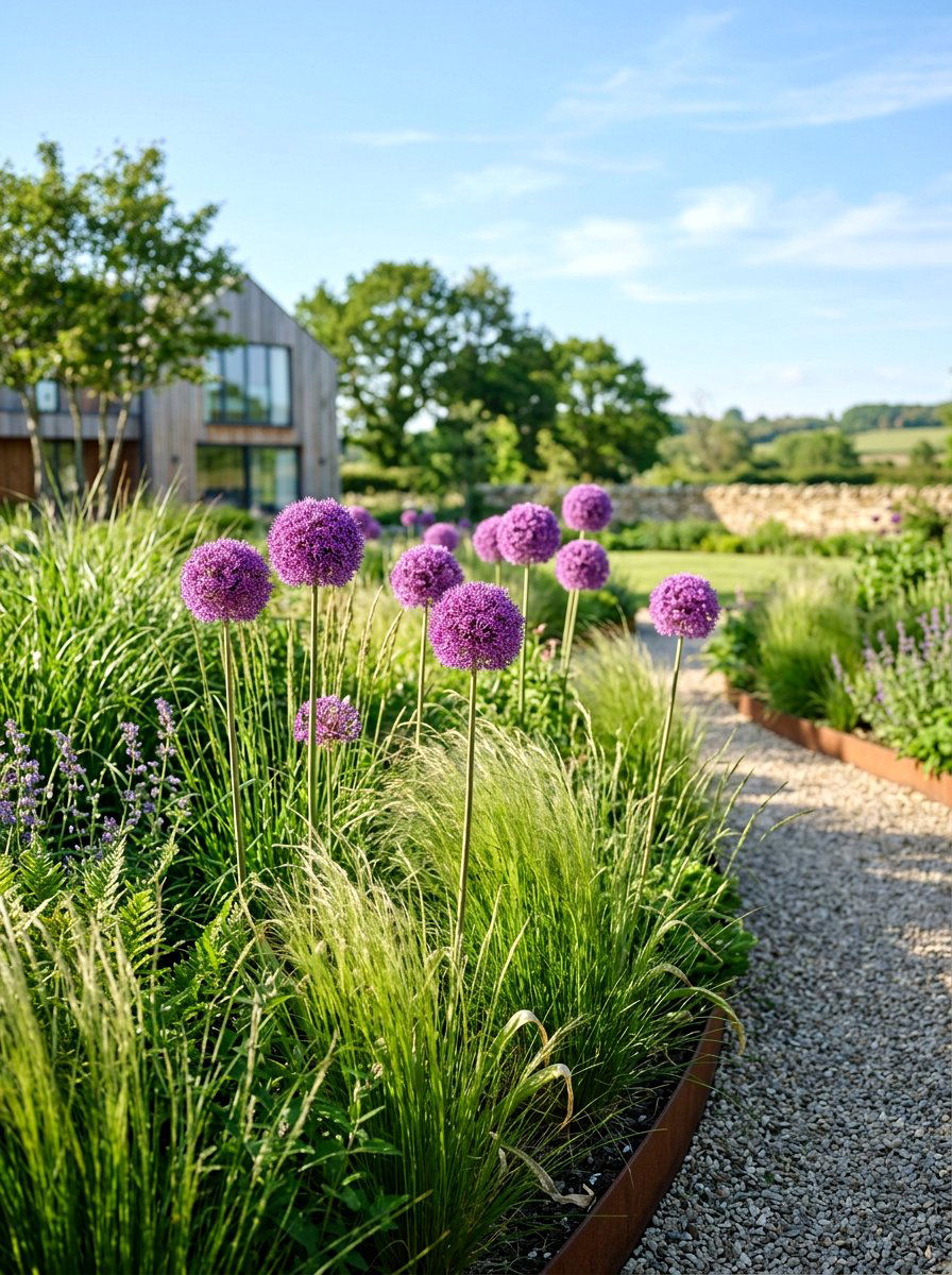 Allium Architectural Flower - 25 Spring Flower Garden Ideas