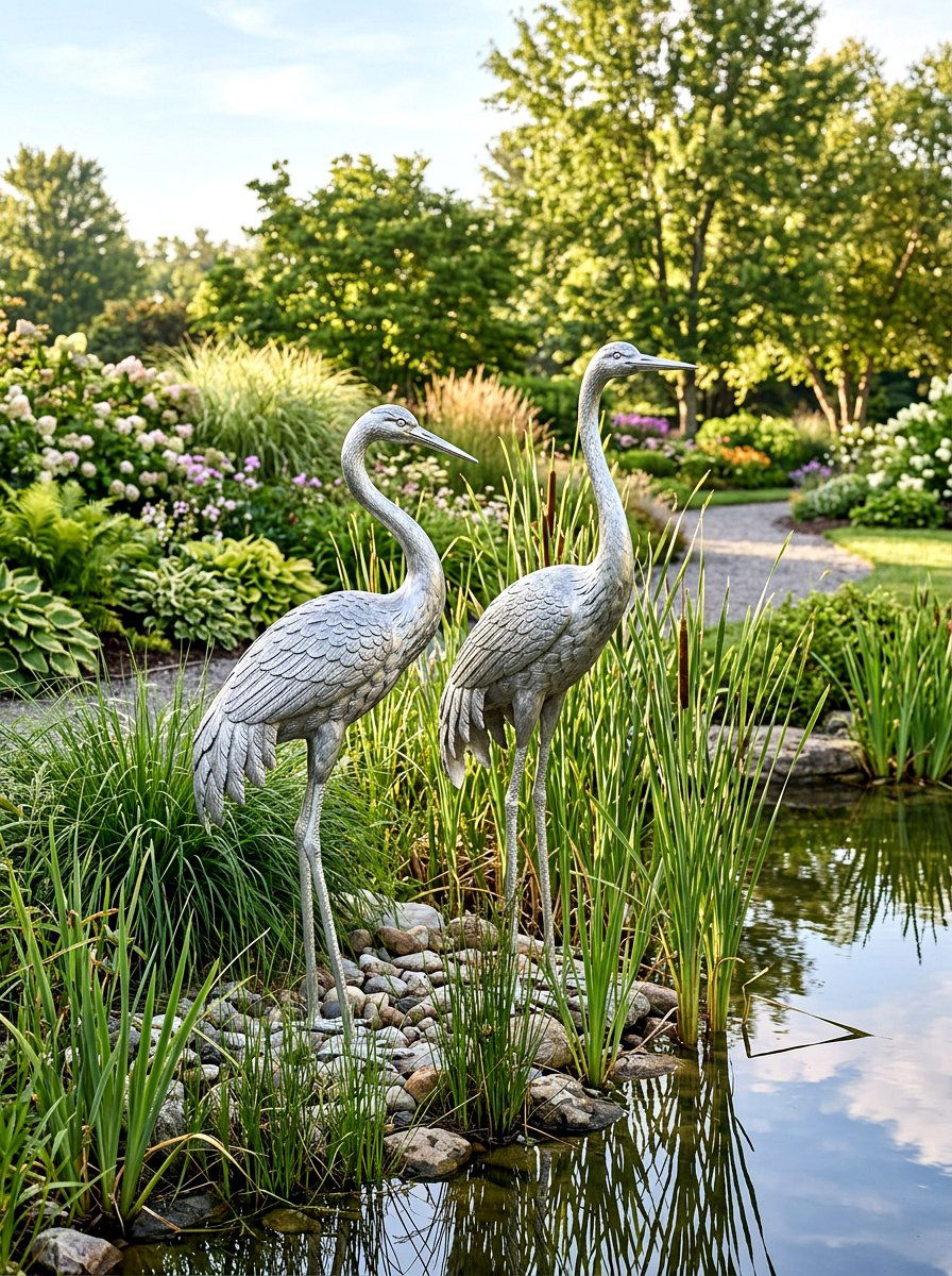 Aluminum Garden Statues - 25 Spring Metal Garden Decor Ideas