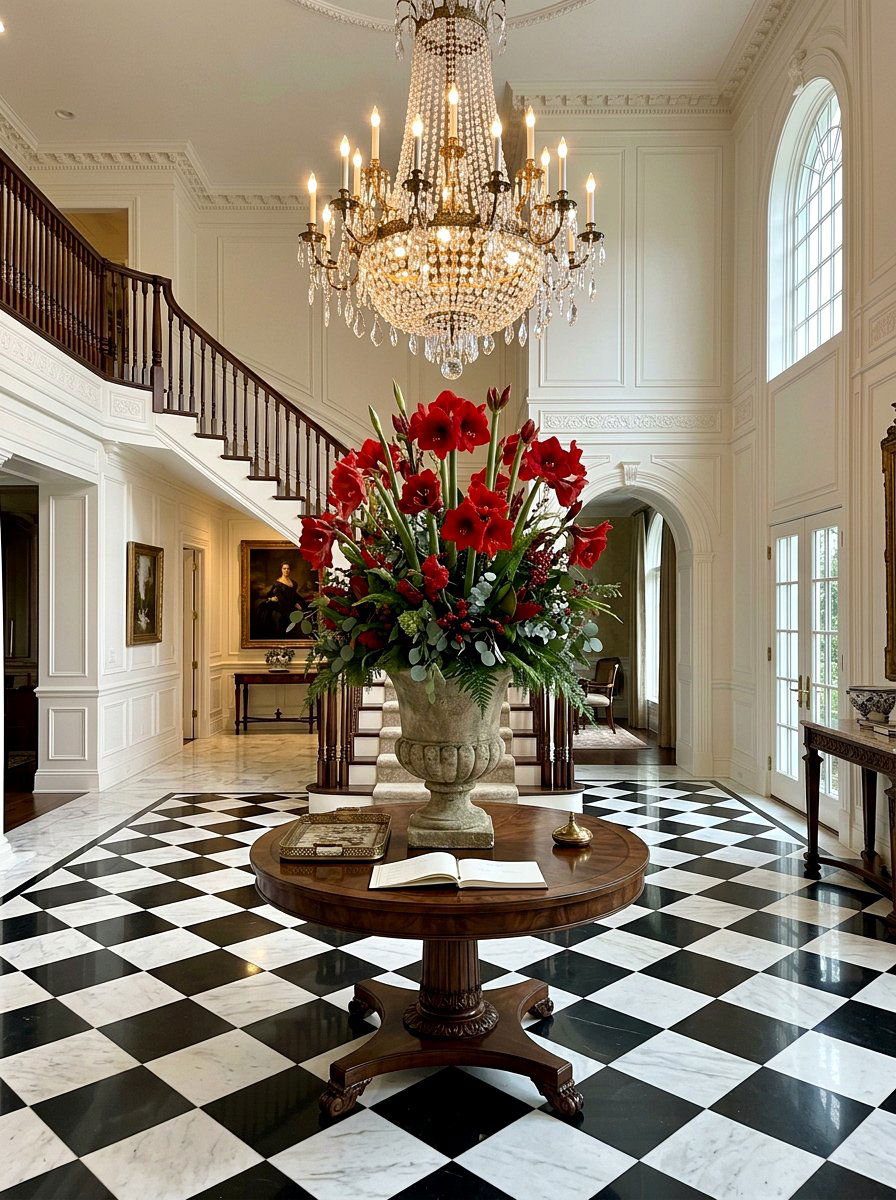 Amaryllis Entryway Decor - 25 Spring Amaryllis Ideas