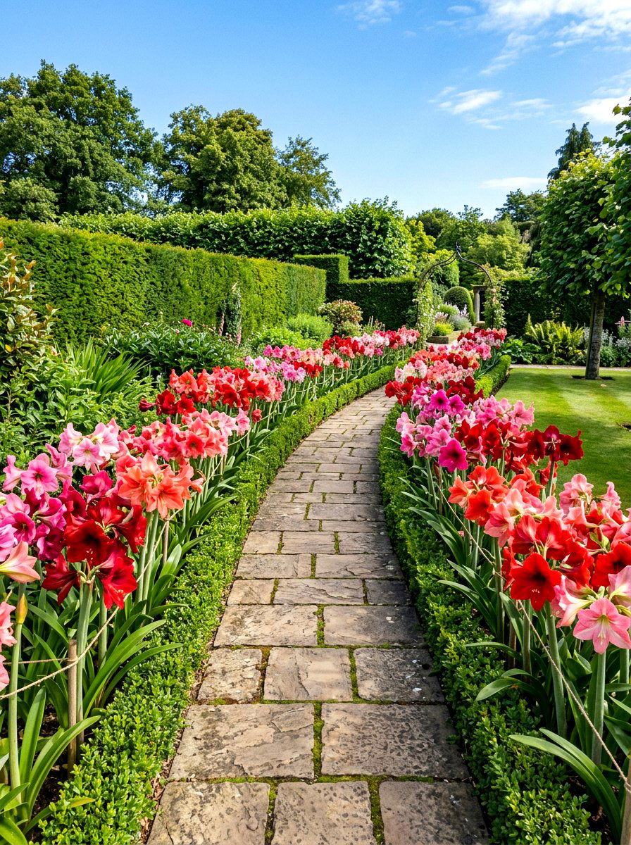 Amaryllis Garden Border - 25 Spring Amaryllis Ideas