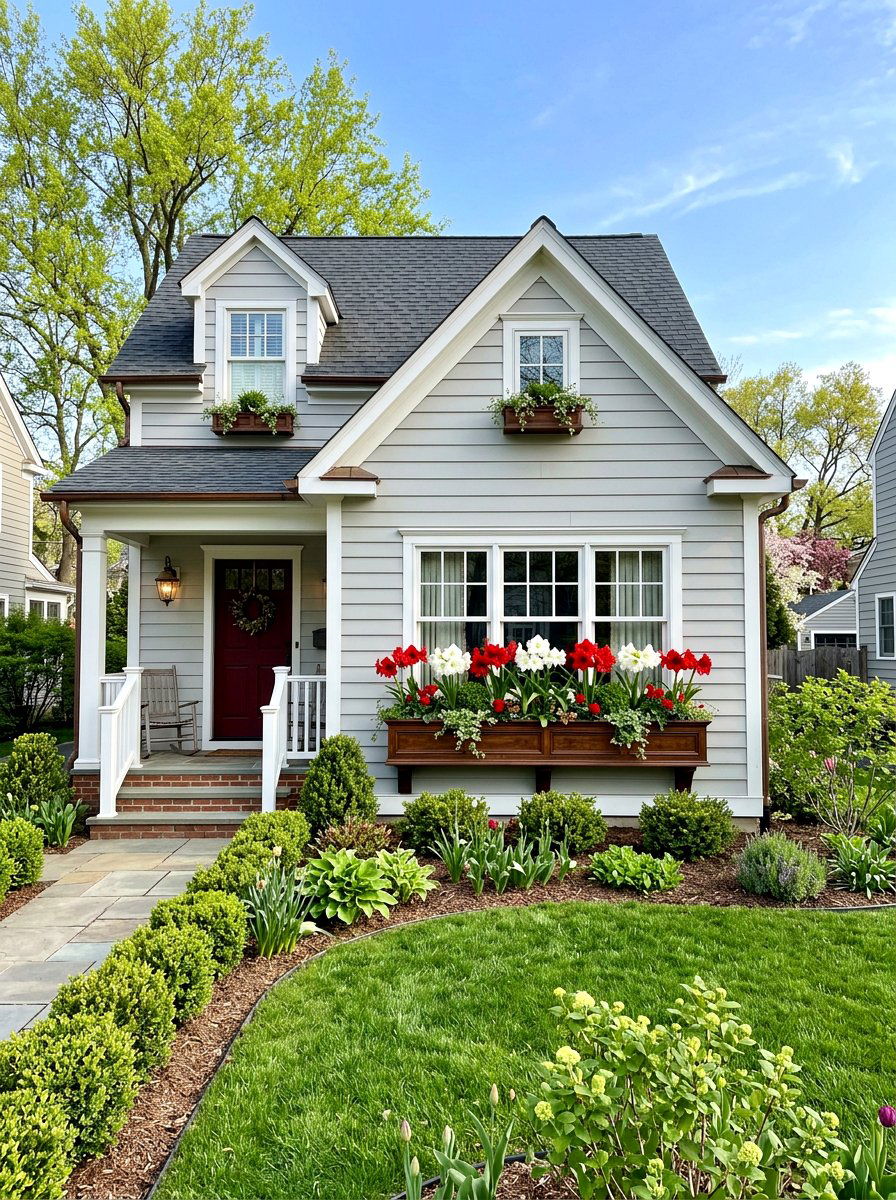 Amaryllis Window Box - 25 Spring Amaryllis Ideas