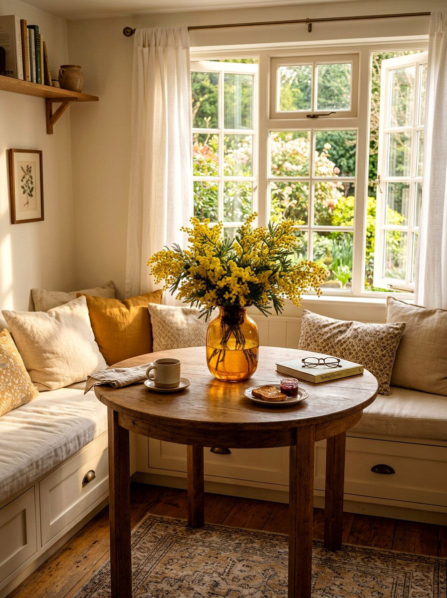 Amber Glass Mimosa - 25 Spring Flower Vase Ideas