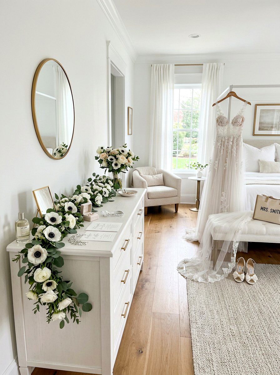 Anemone Floral Display - 25 Spring Wedding Garland Ideas