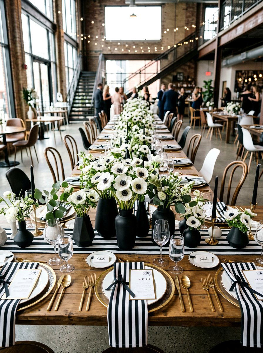 Anemone Monochromatic Display - 25 Spring Wedding Centerpiece Ideas