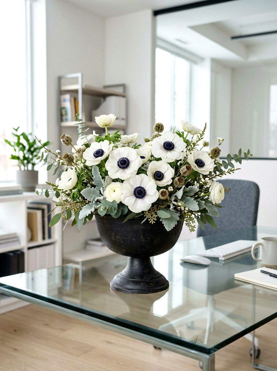 Anemone floral bowl - 25 Spring Compote Bowl Ideas