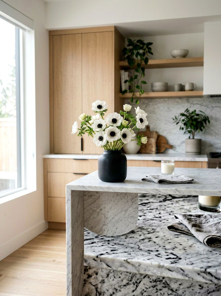 Anemone modern styling - 25 Spring Faux Flower Arrangement Ideas