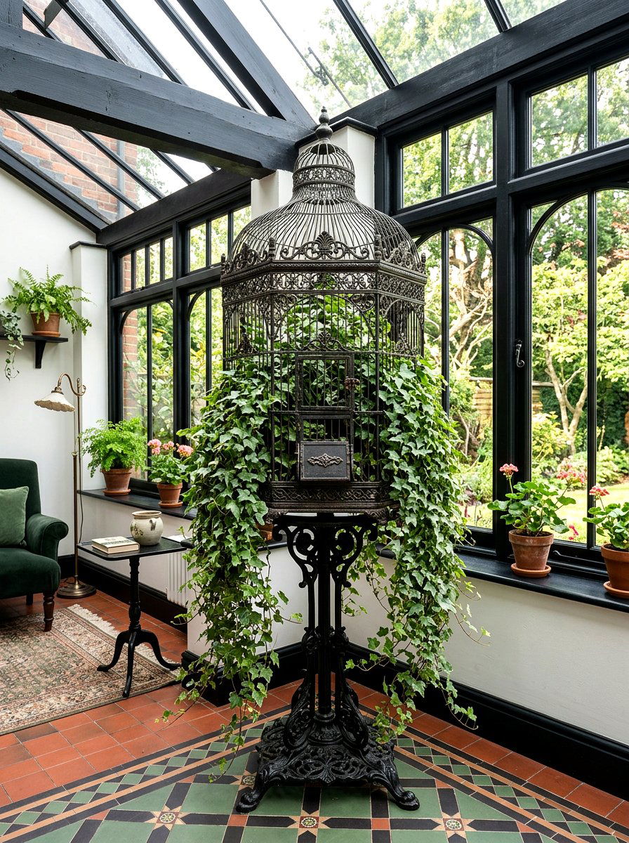 Antique Bird Cage - 25 Spring Antique Decor Ideas