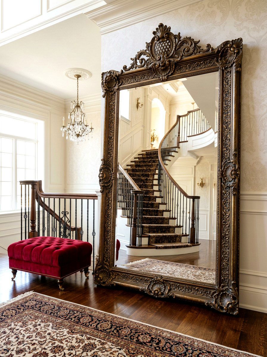 Antique Floor Mirror - 25 Spring Foyer Mirror Ideas