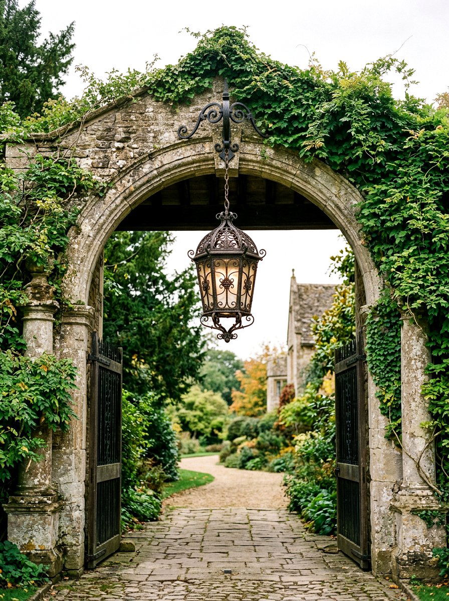 Antique Iron Lantern - 25 Spring Garden Lantern Ideas