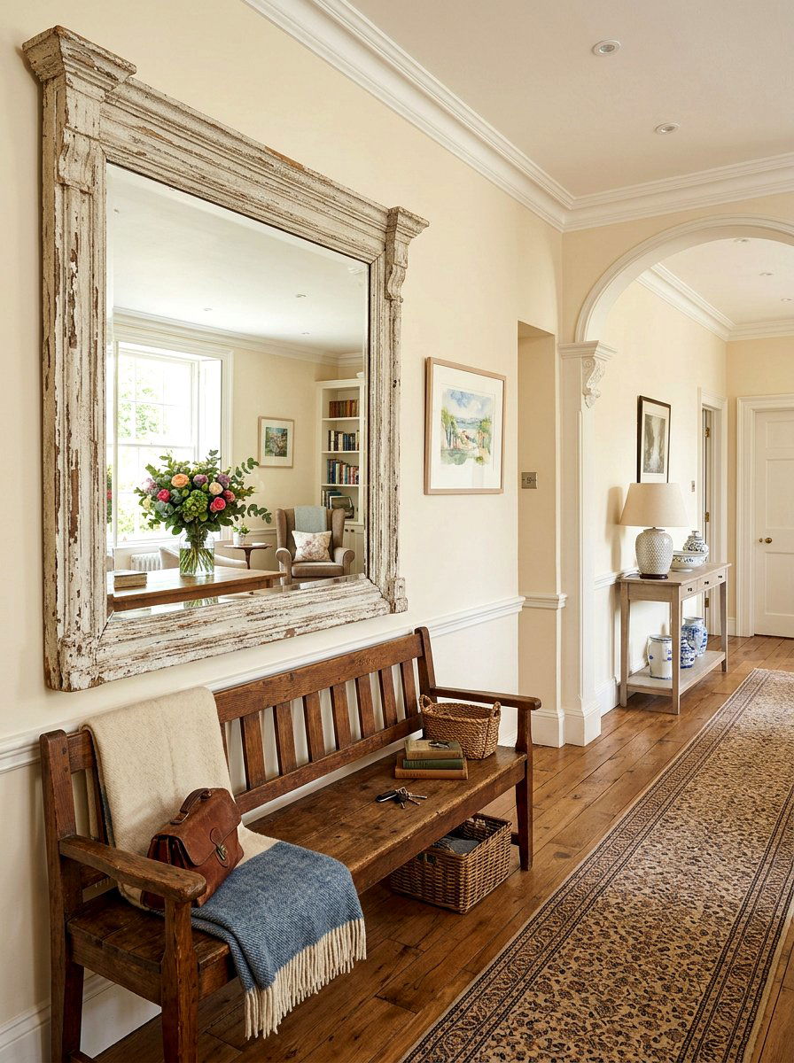 Antique Mirror Frame - 25 Spring Country Decor Ideas