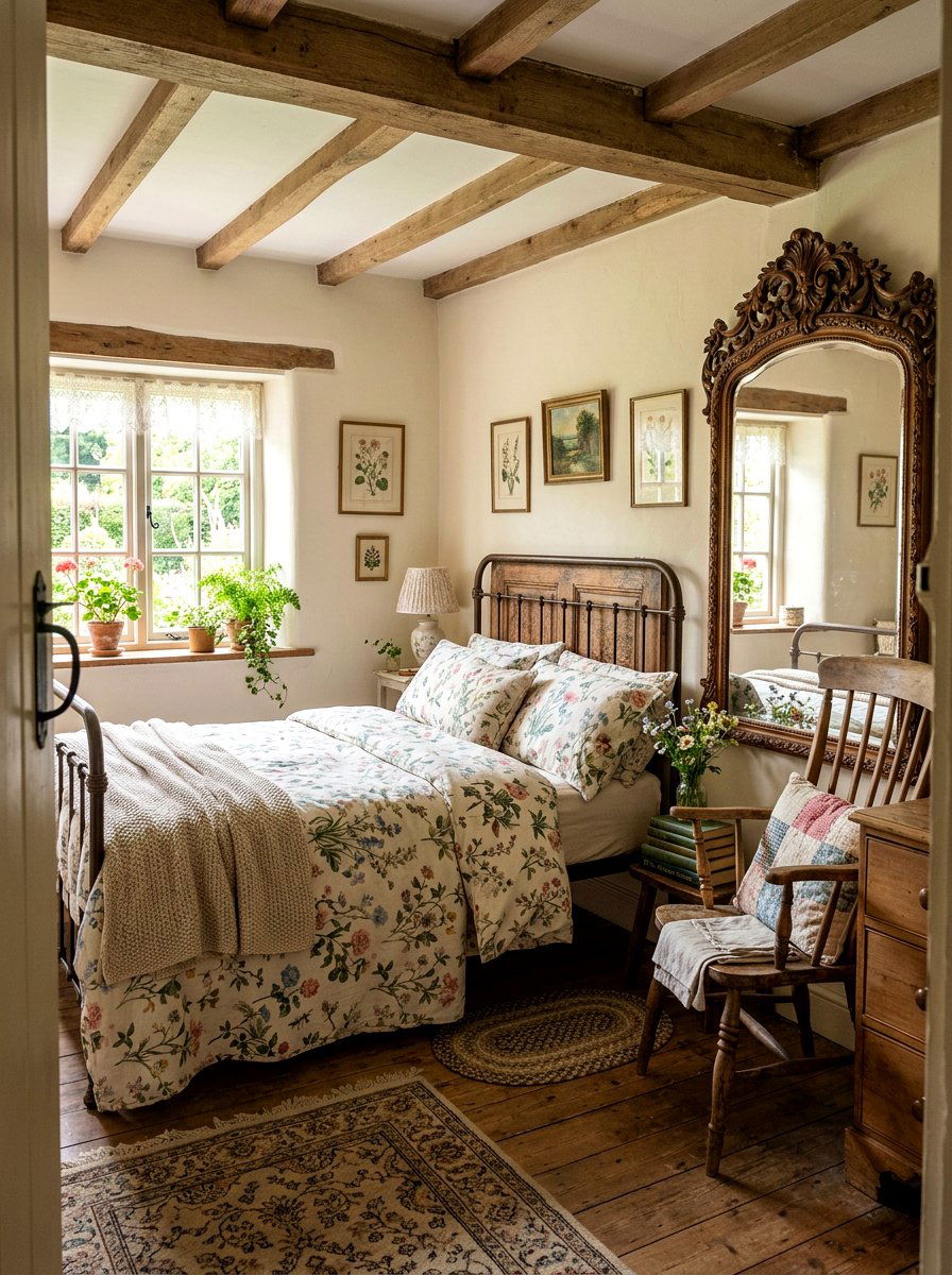 Antique Wood Mirror - 25 Spring Bedroom Mirror Ideas