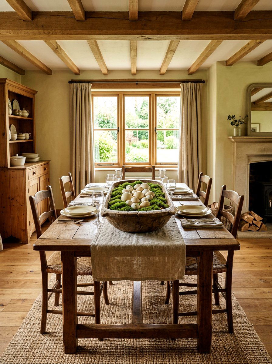 Antique Wooden Dough Bowl - 25 Spring Antique Decor Ideas