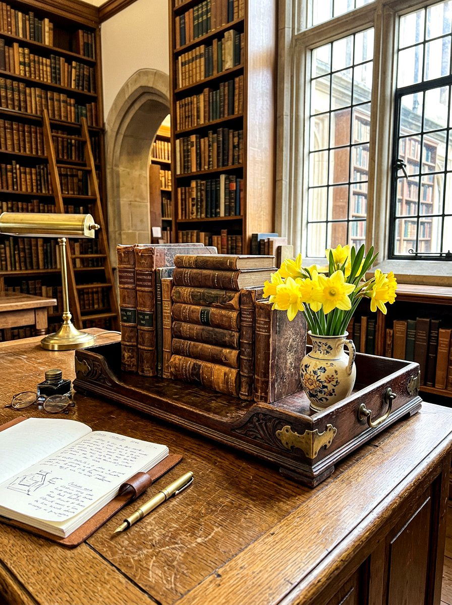 Antique book tray - 25 Spring Vintage Tray Decor Ideas