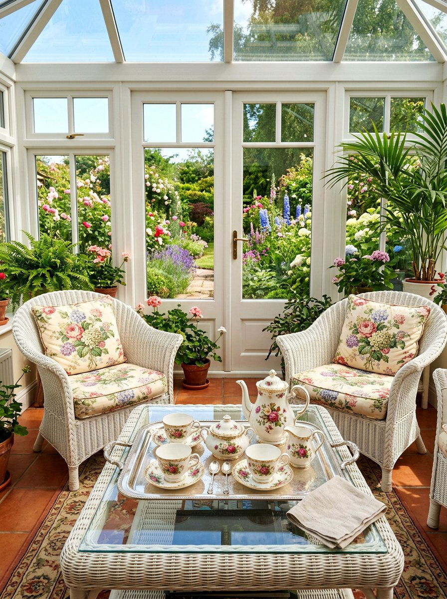 Antique porcelain tea set - 25 Spring Vintage Decor Ideas