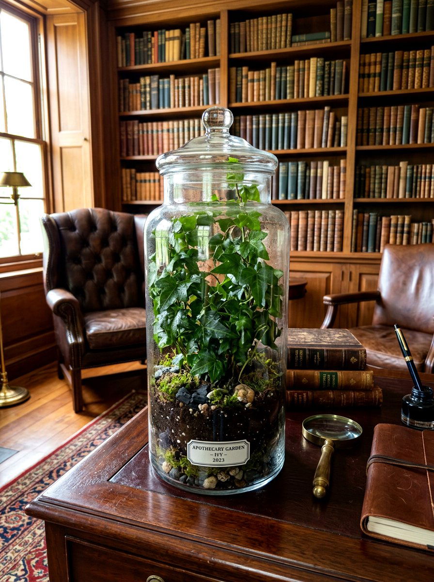 Apothecary Jar Terrarium - 25 Spring DIY Terrarium Ideas
