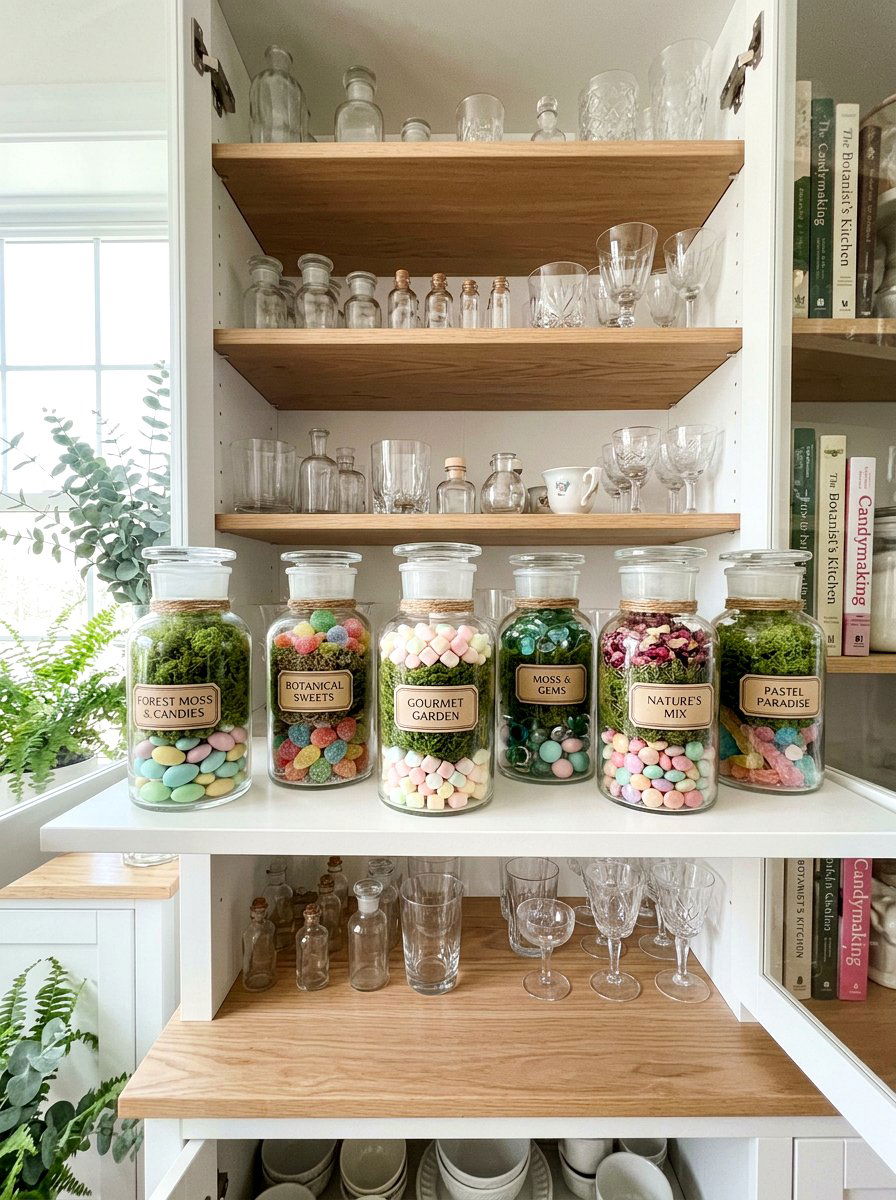Apothecary Jar - 25 Spring China Cabinet Decor Ideas
