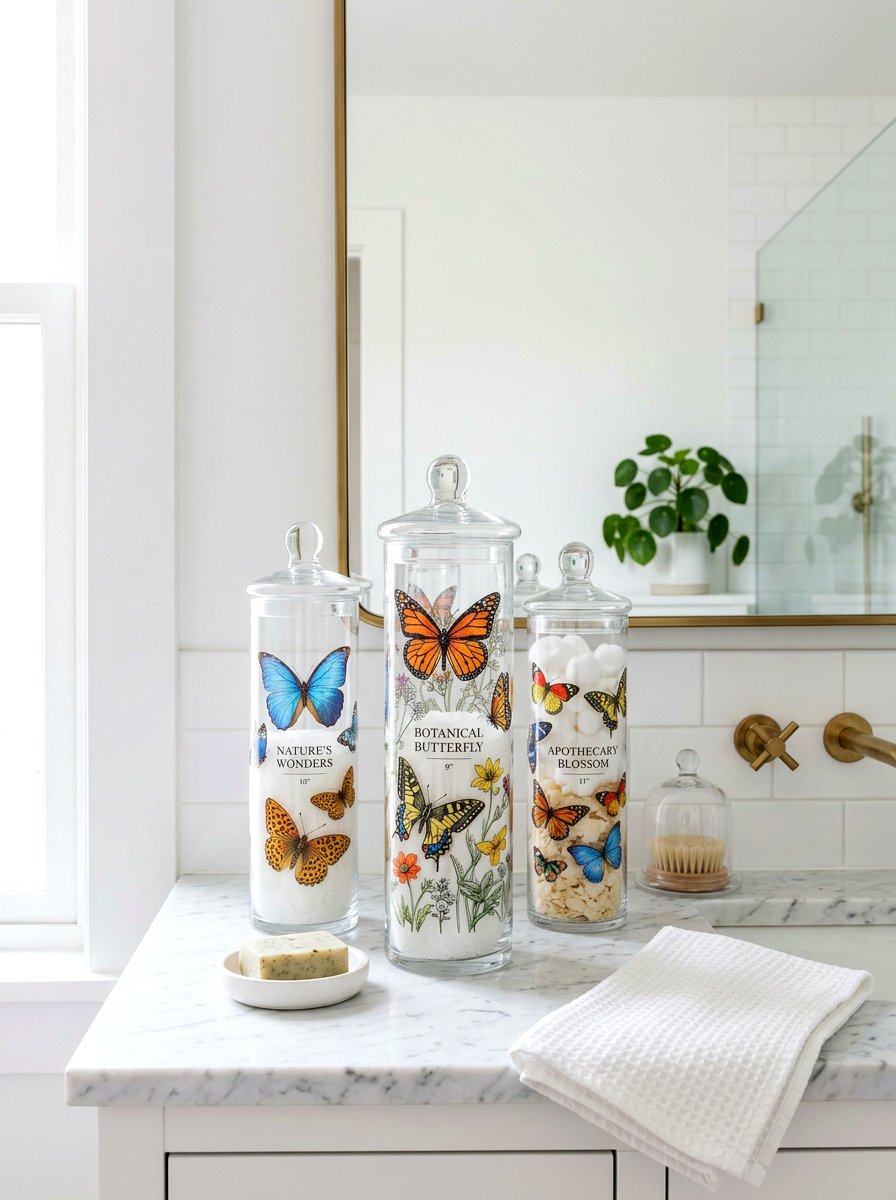Apothecary jar butterfly decor - 25 Spring Butterfly Terrarium Ideas