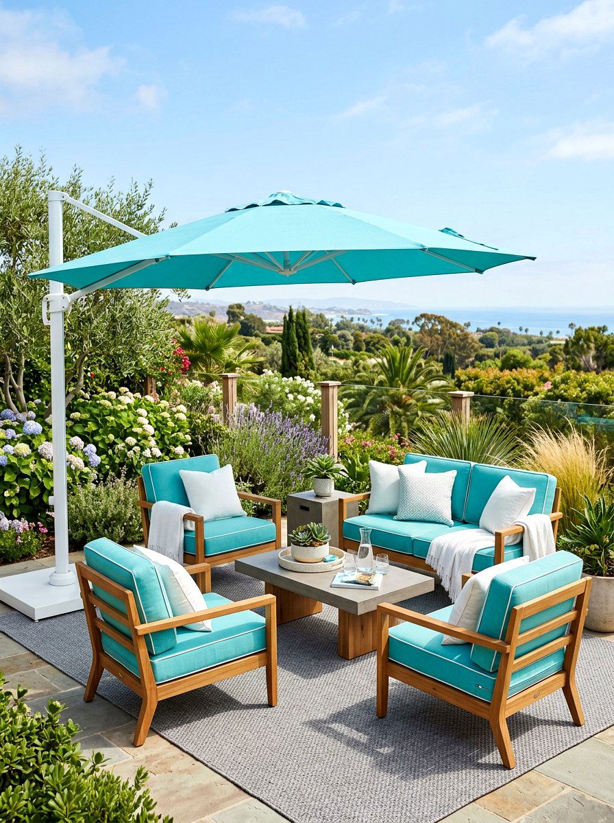 Aqua outdoor seating - 25 Spring Pastel Color Palette Ideas