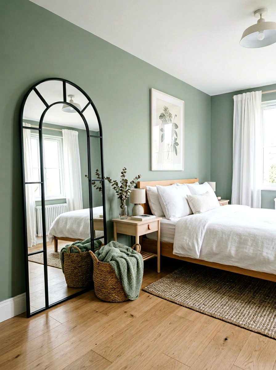 Arched Floor Mirror - 25 Spring Bedroom Mirror Ideas