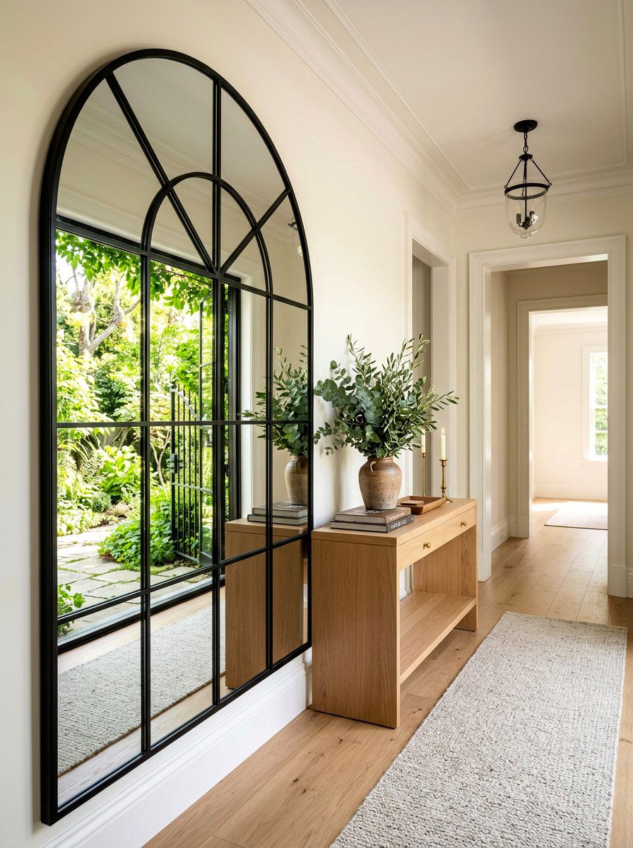 Arched Mirror Wall - 25 Spring Hallway Wall Decor Ideas