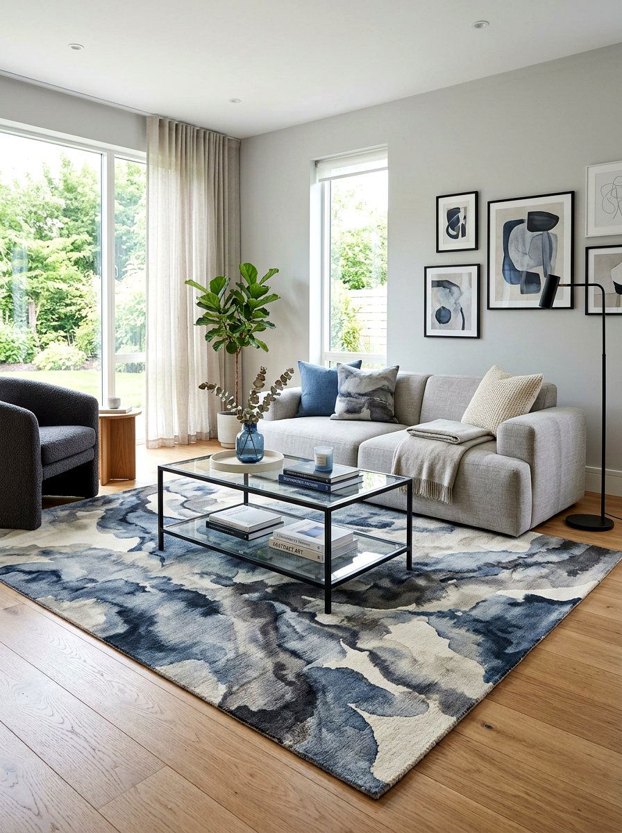 Area Rug Watercolor Print - 25 Spring Watercolor Decor Ideas