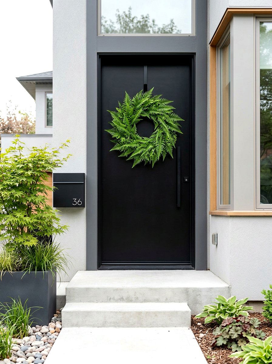 25 Vibrant Spring Fern Wreath Ideas for Your Front Door