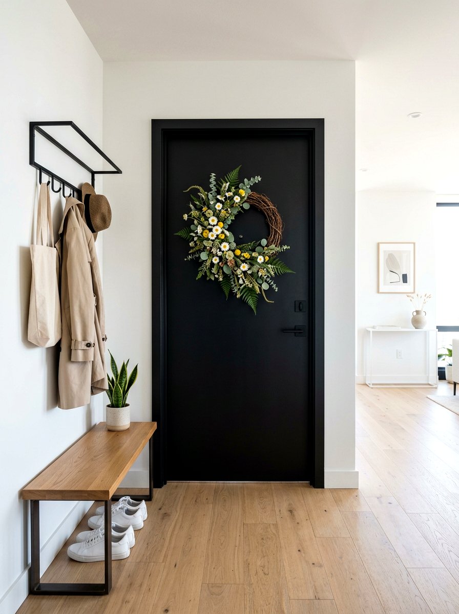 Asymmetrical Daisy Vine - 25 Spring Daisy Wreath Ideas