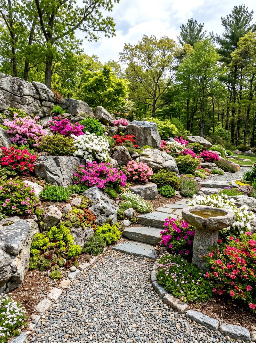 Azalea Rock Garden - 25 Spring Azalea Garden Ideas