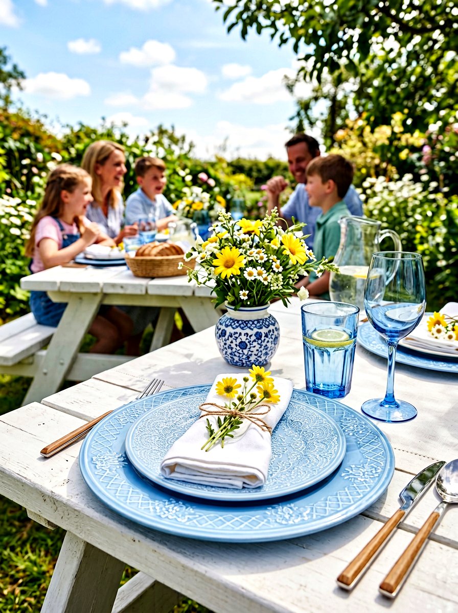 Baby Blue Charger - 25 Spring Charger Plate Ideas