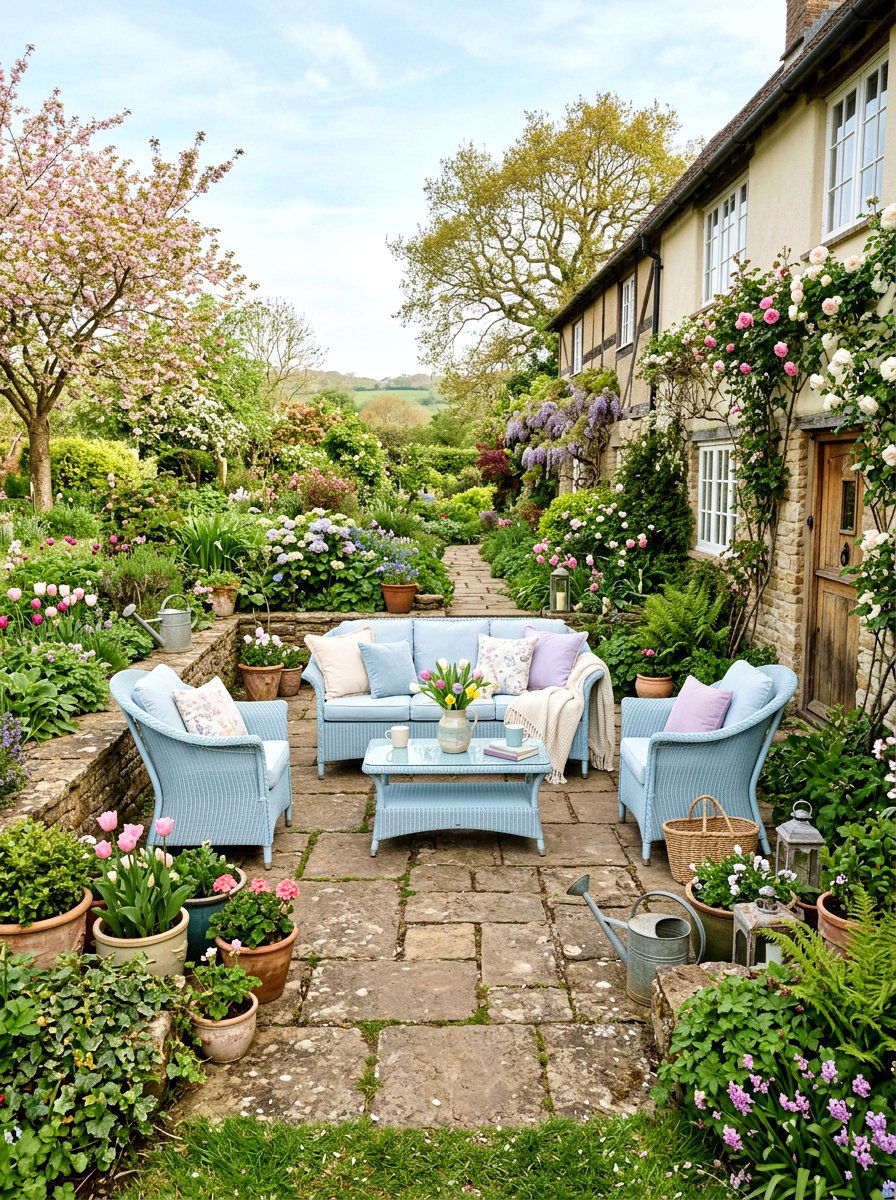 Baby Blue Patio - 25 Spring Baby Blue Decor Ideas
