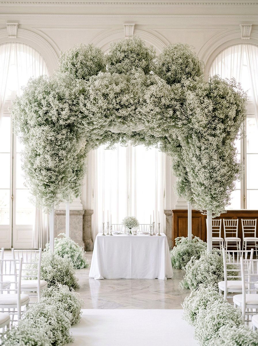 Baby Breath Altar Cloud - 25 Spring Altar Flower Ideas