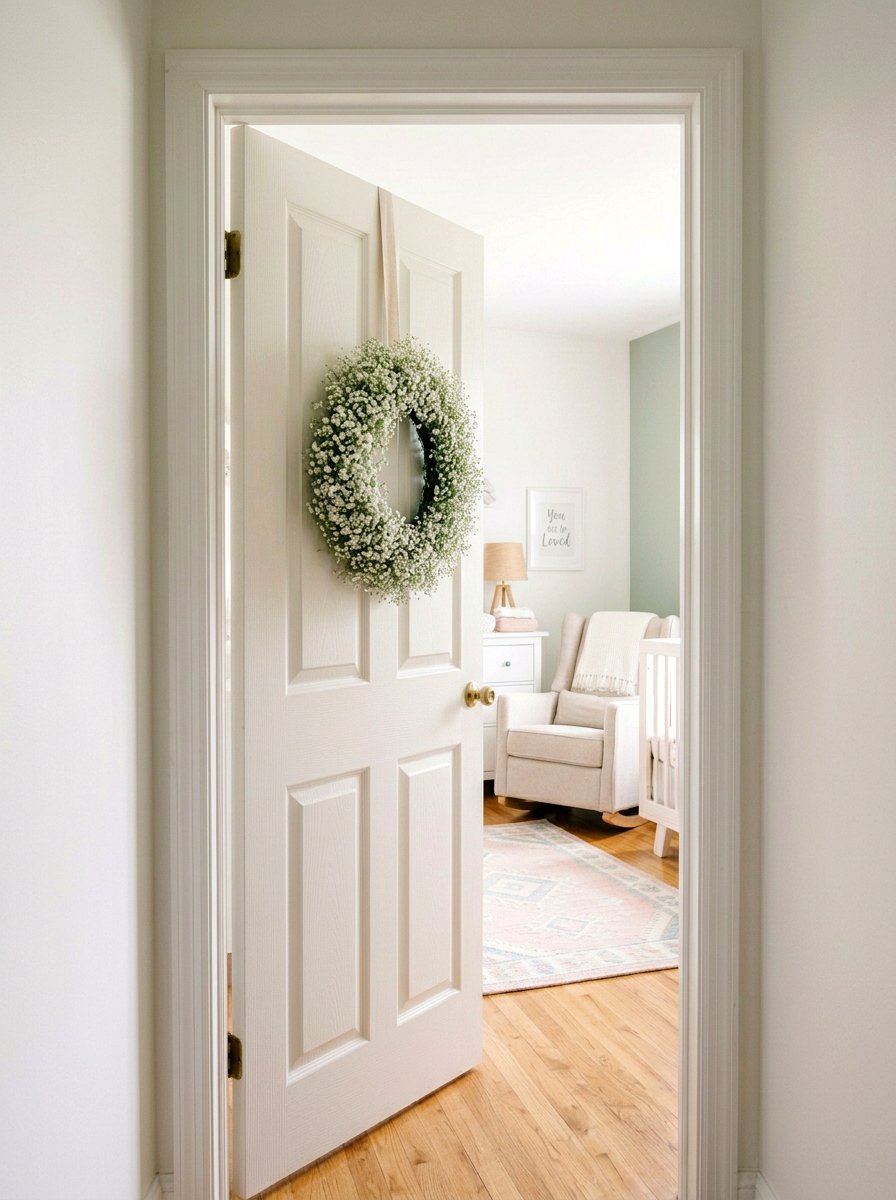 Baby Breath Wreath - 25 Spring Mini Door Wreath Ideas