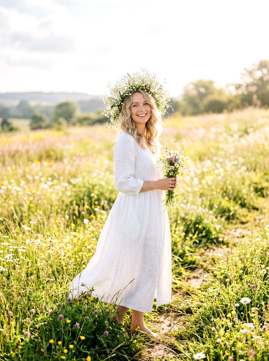 Babys Breath Flower Crown - 25 Spring Flower Crown Ideas