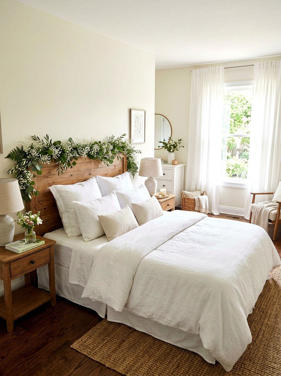 Babys Breath Garland For Bed - 25 Spring Greenery Garland Ideas