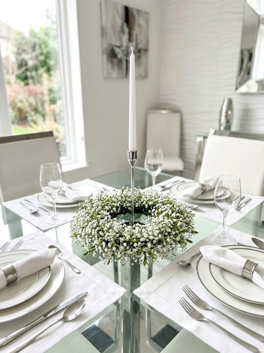 Babys breath candle ring - 25 Spring Candle Ring Ideas