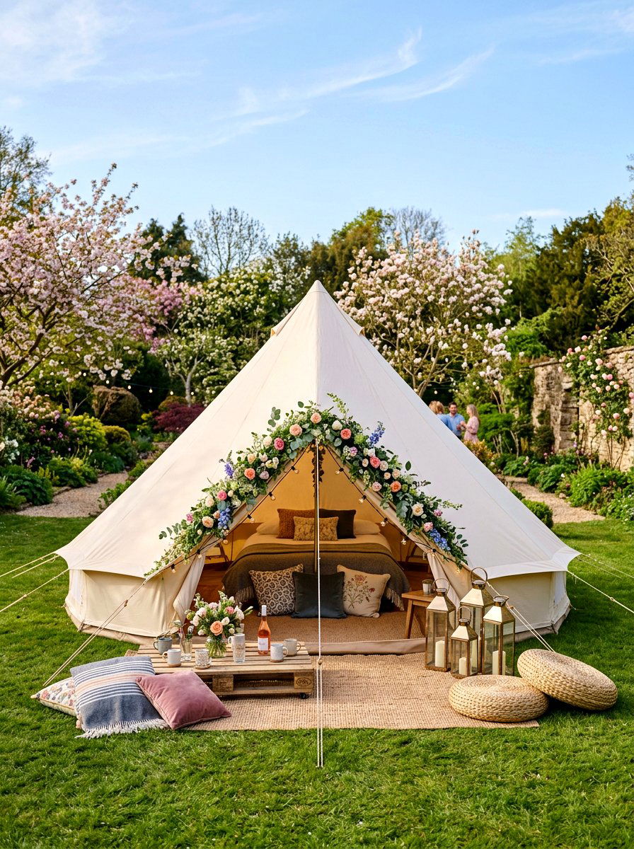 Backyard Bell Tent - 25 Spring Garden Party Decor Ideas