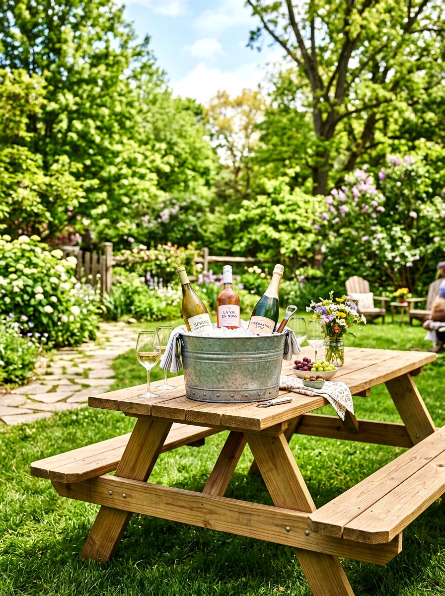 Backyard Ice Bucket - 25 Spring Galvanized Tub Decor Ideas