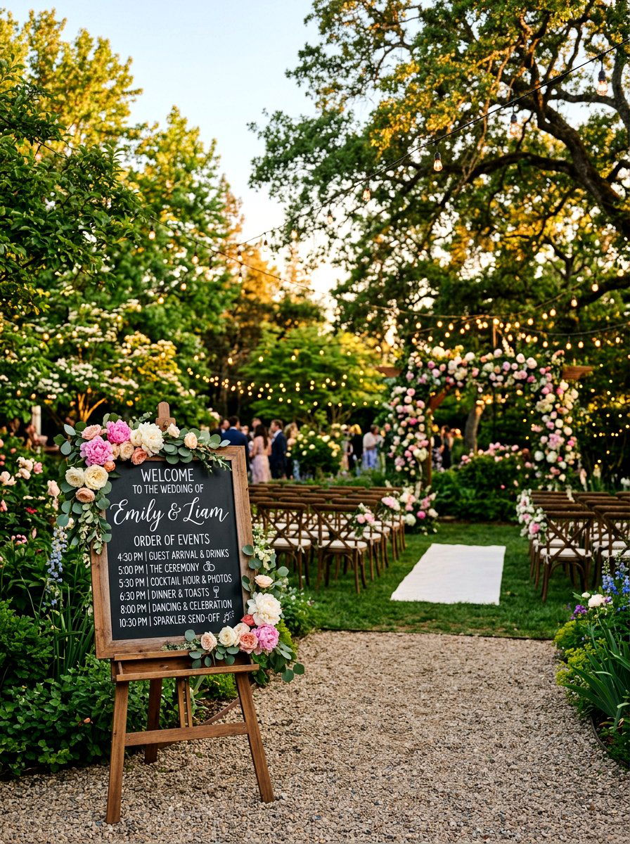 Backyard Spring Wedding Decor - 25 Spring Chalkboard Sign Ideas