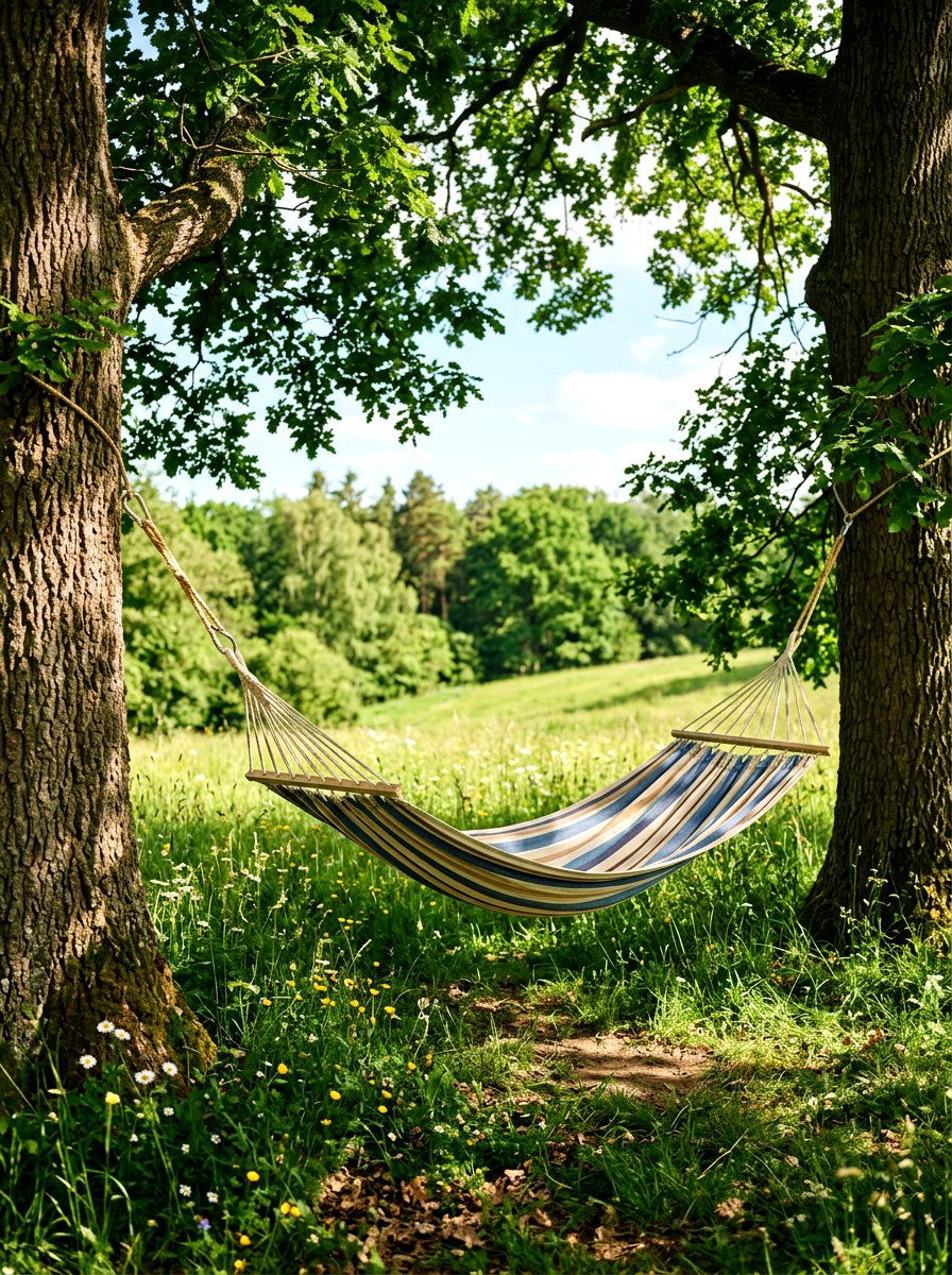 Backyard Tree Hammock - 25 Spring Backyard Decor Ideas